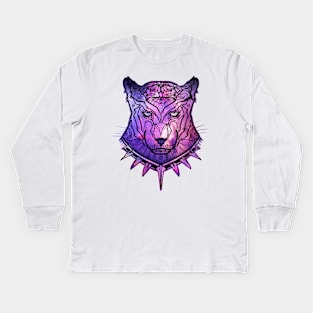 Black Panther Sky Kids Long Sleeve T-Shirt